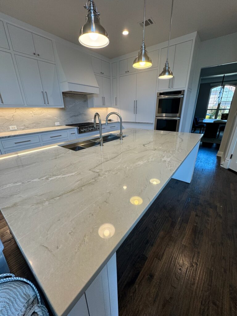 This image shows the unique and luxury kitchen design in Plano, TX.