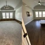 Transformation of the before and after of the water damage cleanup in Plano.